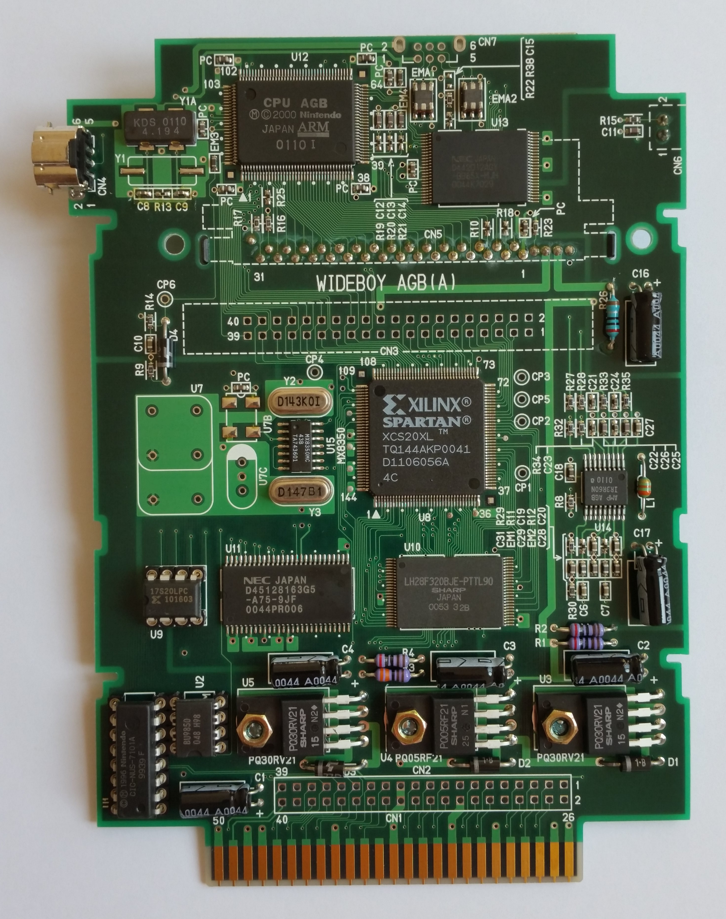 Back side of Wide-Boy64 AGB circuit board